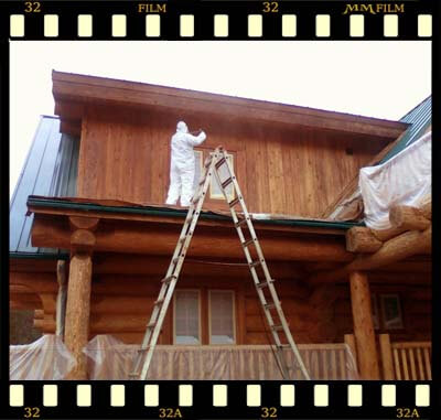 Bennett log home restoration 1